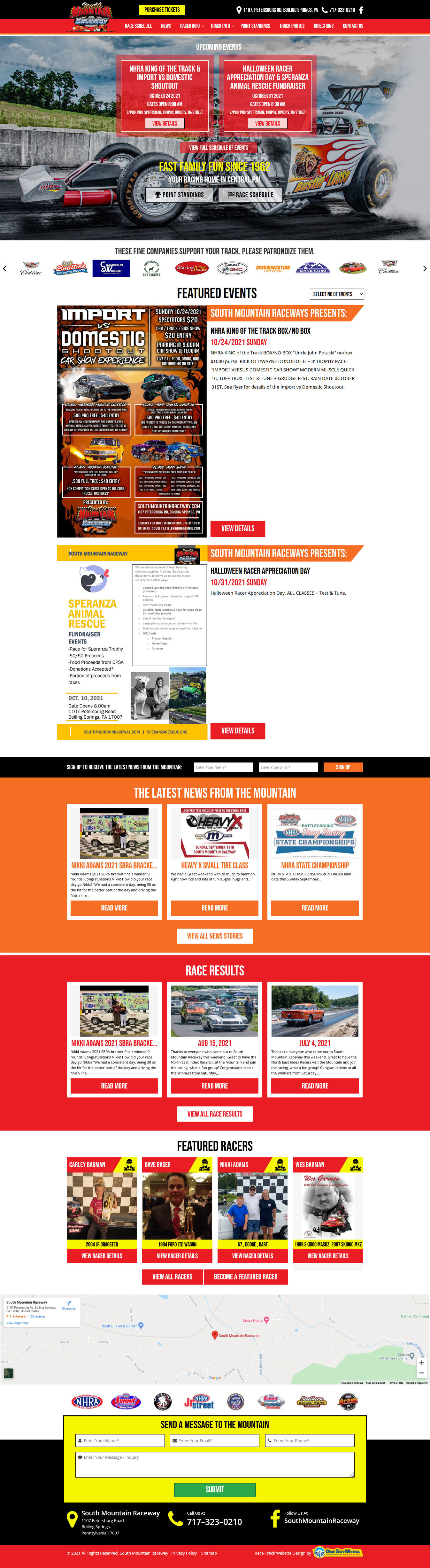 South Mountain Raceway Website Design